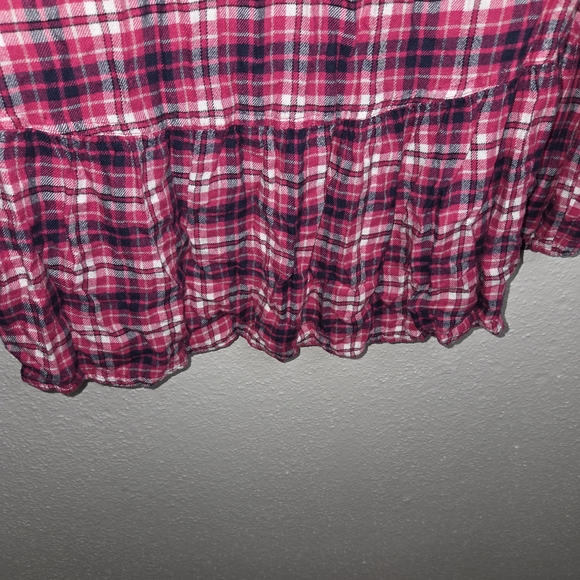 Lane Bryant Pink and White Plaid Blouse - Picture 4 of 5